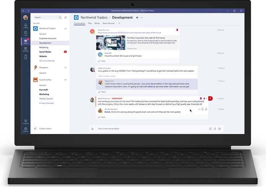 Microsoft Teams - main chat interface