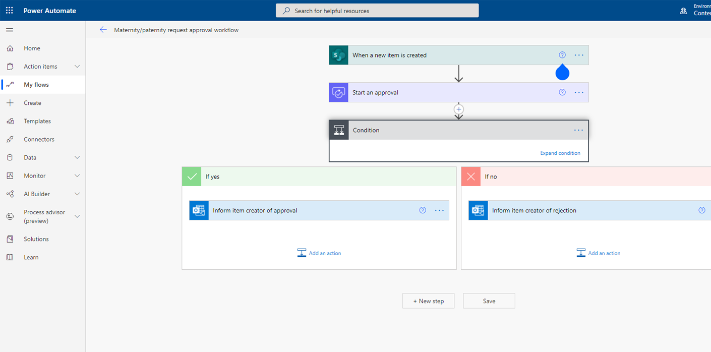 create approval workflows with power automate flow