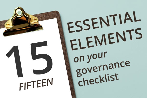 Fifteen essential elements that should be on your intranet governance checklist
