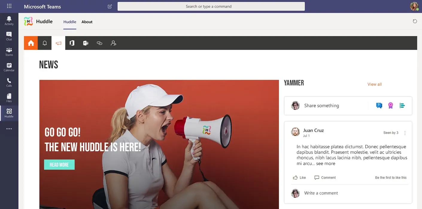 surface your intranet in Microsoft Teams